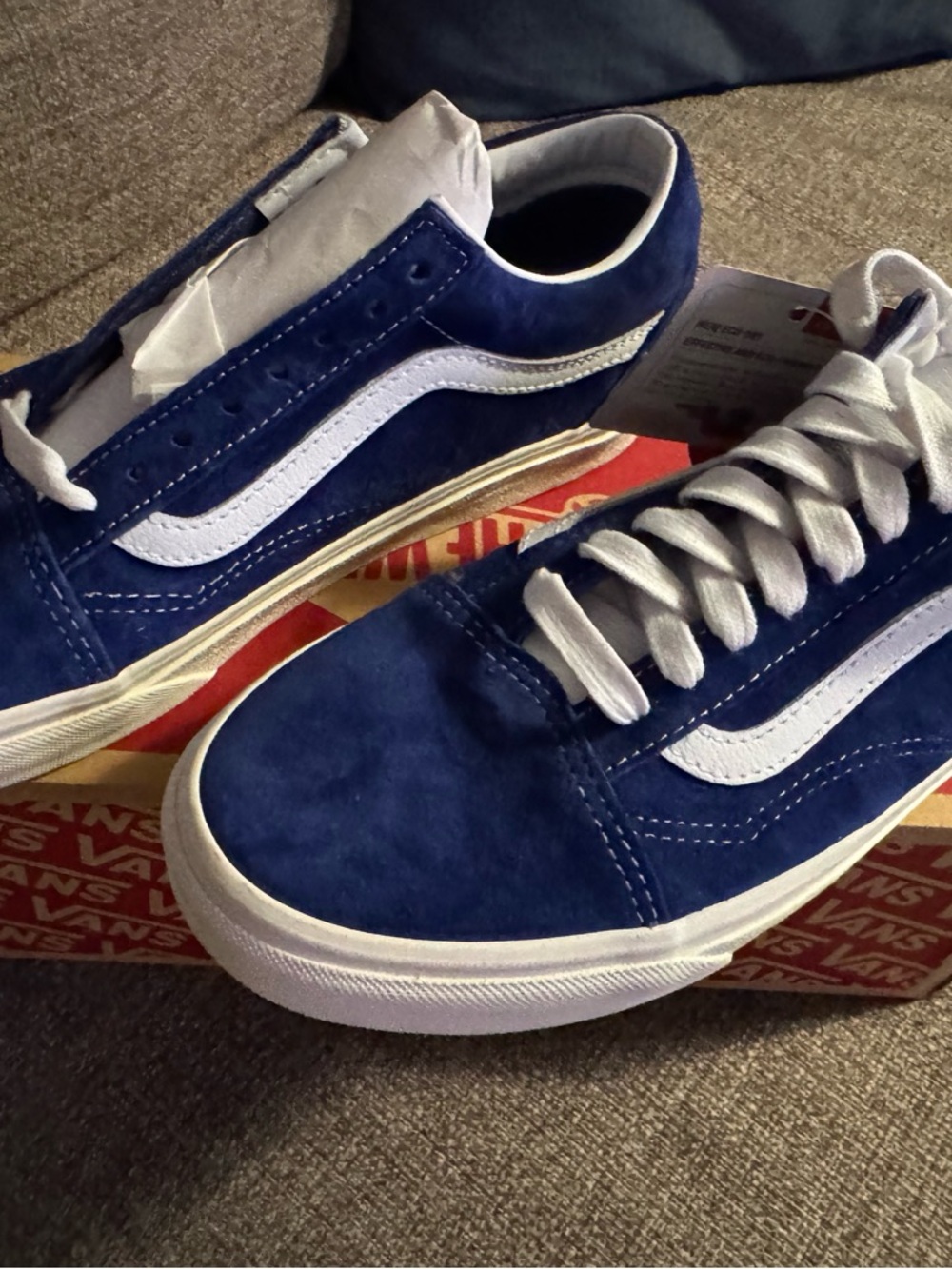 Vans Old Skool Suede Sneakers - Blue White - Picture 2 of 8